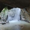 غار اهکی زیر آبشار