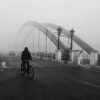 دوچرخه سوار روی پل