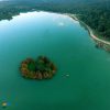 تصویر هوایی دریاچه آبیدر