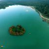 تصویر هوایی دریاچه آبیدر