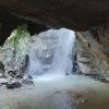 غار اهکی زیر آبشار